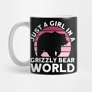 Just A Girl In A Grizzly Bear World - Grizzly Bear Mug